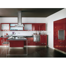 Advanced Germany machines factory directly red lacquer kitchen furniture
